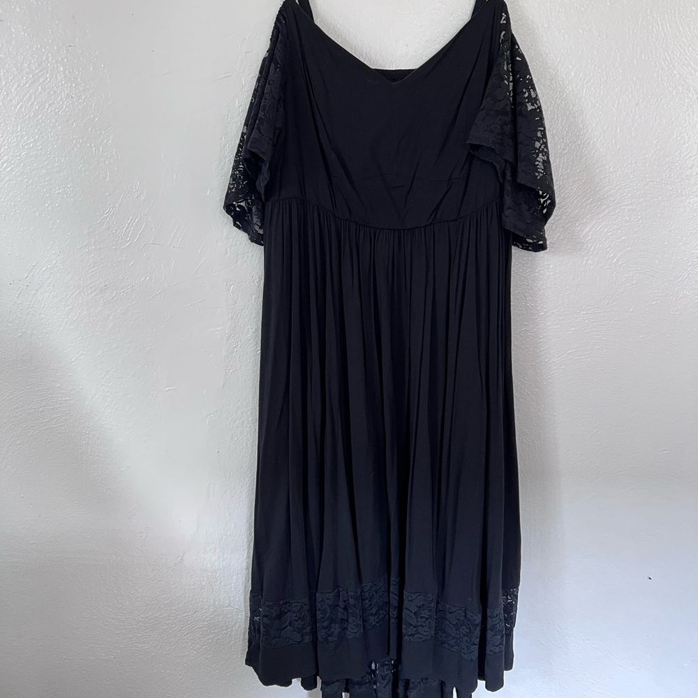 Torrid black high low lace dress